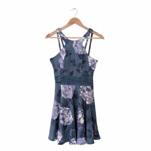 City Studio Floral Cutout Fit & Flare Dress NWT